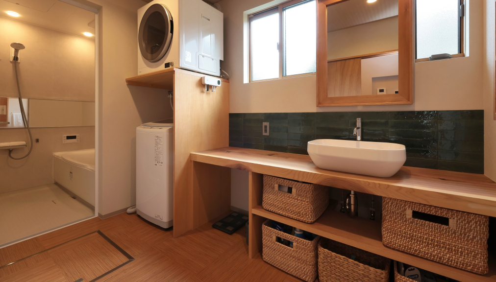 生活感を隠す収納＆ランドリースペース連携