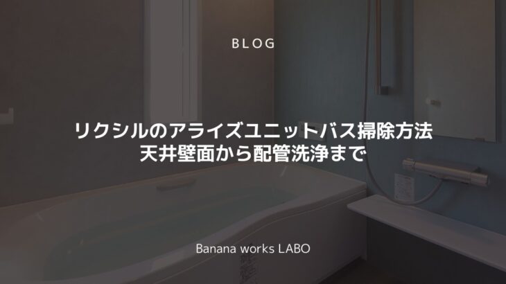 リクシルのアライズユニットバス掃除方法とは？天井壁面から配管洗浄まで解説！